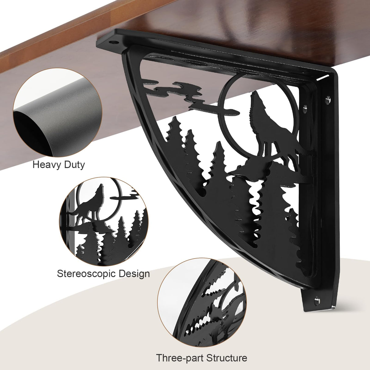 Wood Mantels for Fireplace,Handcrafted Fireplace Mantels 60 Inches,Wall Mount Fireplace Mantel Shelves,Floating Fireplace Mantel with Heavy Duty Metal Bracket for Wall Decor Living Room MYFIREPLACEDIRECT