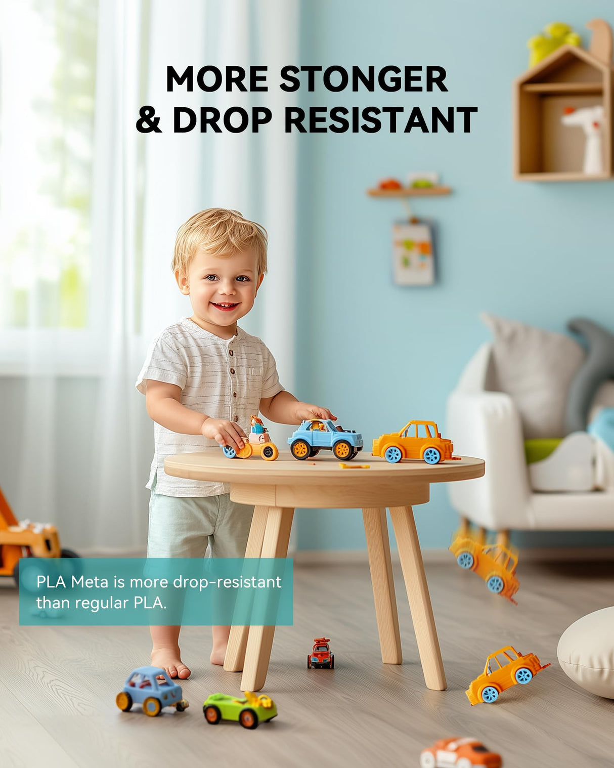 SUNLU PLA 3D Printer Filament Bundle, Muticolor PLA Meta Filament Bundle 1.75mm, Fast Printing, Individually Vacuum Packed, 250G Spool, 8 Rolls, Black+White+Grey+Blue+Green+Red+Pink+Yellow SUNLU