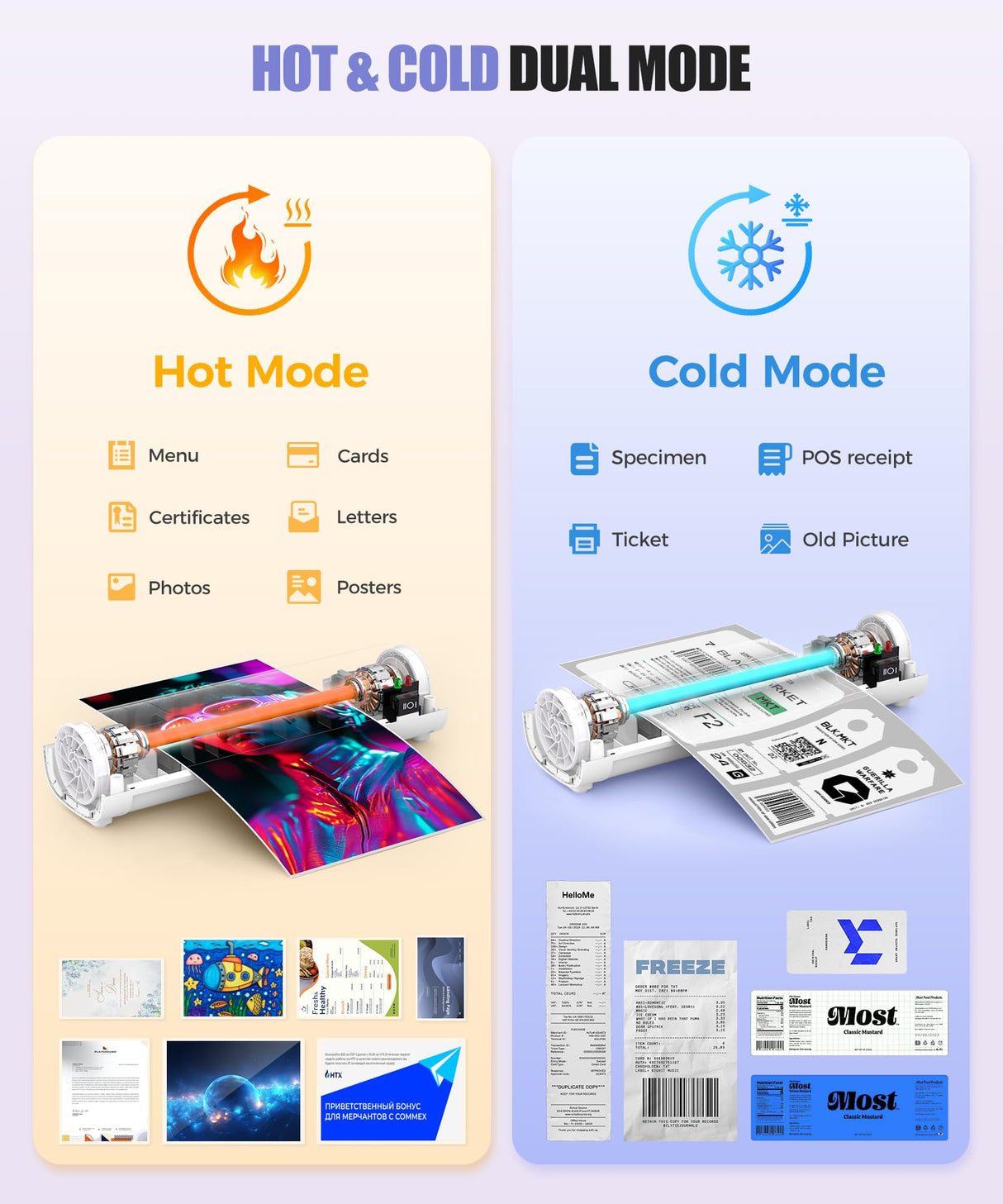 9 Inch Laminator Machine with Never Jam Technology, 40 Laminating Sheets, 4-in-1 A4 Thermal Laminator with Trimmer and Corner Rounder for Office, School, Business and Home Use - White Ibzdi