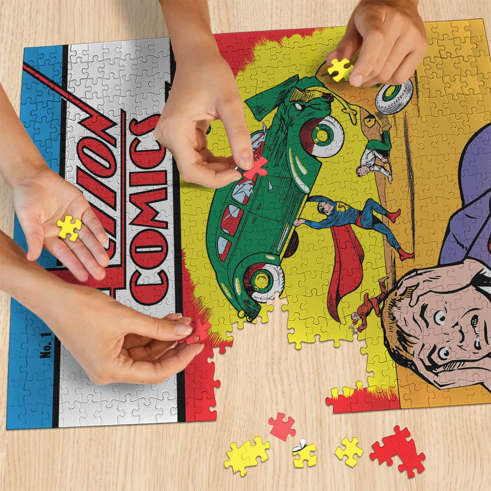 Superman Action Comics 1 500 Piece Jigsaw Puzzle for Adults, 16" L X 21.5" W GRAPHICS & MORE