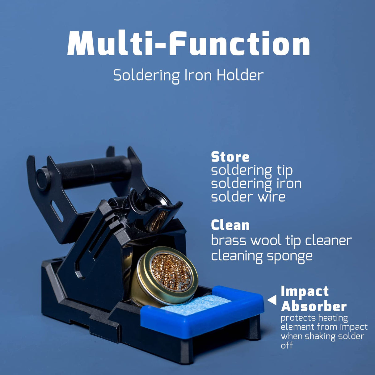 WEP 938BD-I Soldering Iron Station Hot Air Rework Station 2-IN-1 with LCD Display, PID Control, Hot Air Start/Stop, Sleep Mode, 3 Extra Nozzles, 5 Extra Soldering Tips, Solder Wire WEP