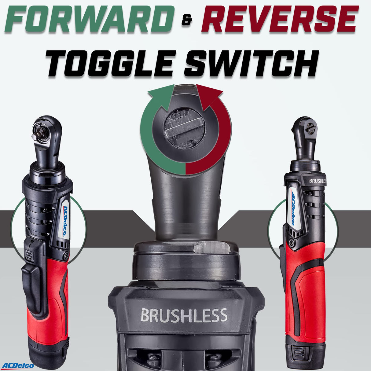 ACDelco ARW1210-2P G12 Series 12V Cordless Li-ion ¼” 45 ft-lbs. Brushless Ratchet Wrench Tool Kit ACDelco