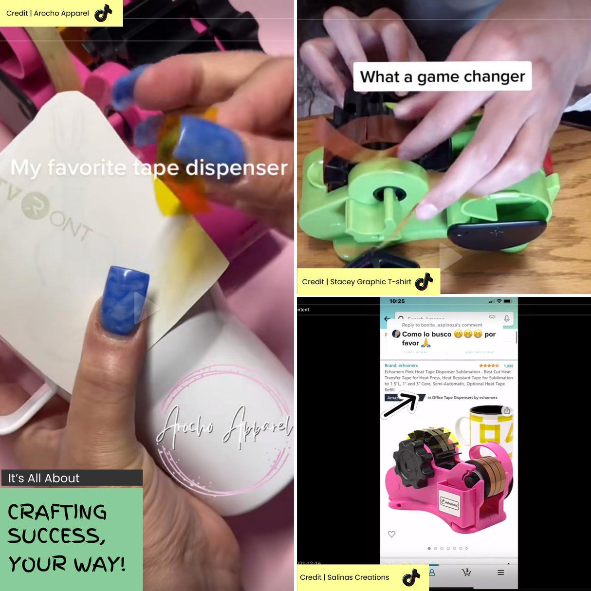 echomerx 30-Pcs Tumbler Sublimation Starter Kit - Heat Tape Dispenser, Sublimation Tapes, Gloves, Clamp, Sleeves, Bands, Cradle & More - Complete Bundle for Easy Sublimation on Blank Mugs & Tumblers echomerx