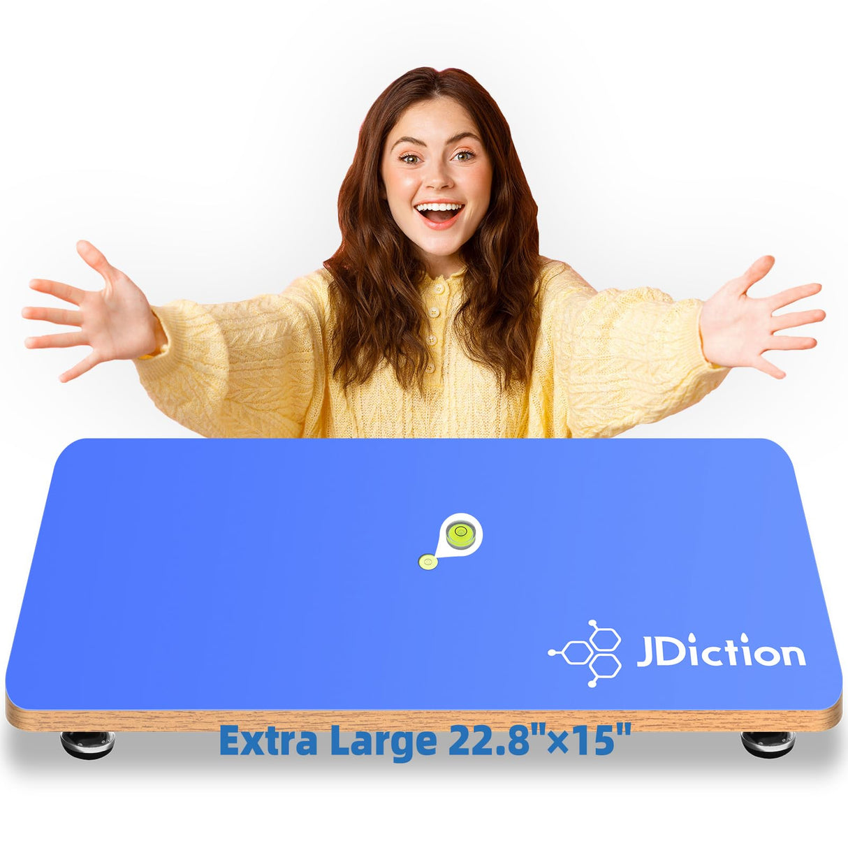 Extra Large Leveling Table for Resin - Resin Leveling Table for Epoxy Resin, 22.8''x 15'' Nonstick Surface, Height & Angular Leveling Feet, Multipurpose No Installation Required Resin Leveling Board JDiction