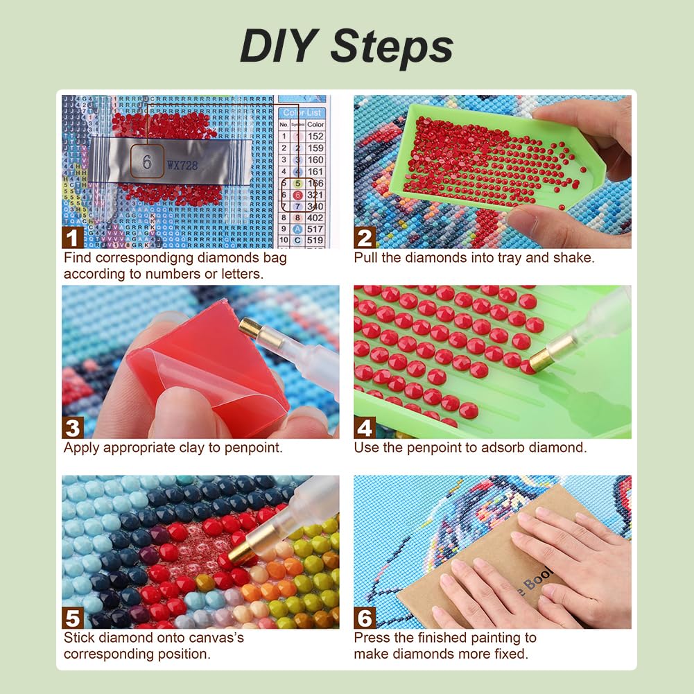 Anuver Landscape Diamond Painting Kits for Adults, 5D DIY Diamond Art Kits for Beginners, Full Drill Diamond Painting Kits for Home Wall Decor, Bird, 12x12 Inch Anuver