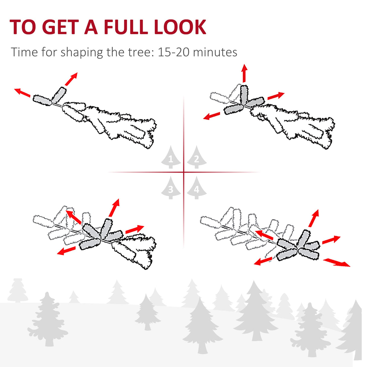 HOMCOM 9' Tall Unlit Snow-Flocked Slim Artificial Christmas Tree with Realistic Branches and 1014 Tips HOMCOM