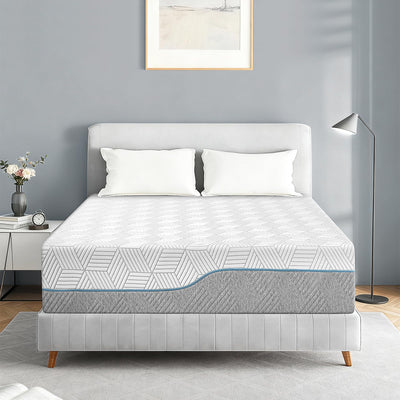 Mattress King 16 Inch Plush Soft with Ice Silk Cover,Cool Green Tea/Gel Memory Foam Mattresses in Box,Dual Side-Extra Firm Mattress for Back Pain, Fiberglass-Free, CertiPUR-US,Made in USA 80'' x 76''