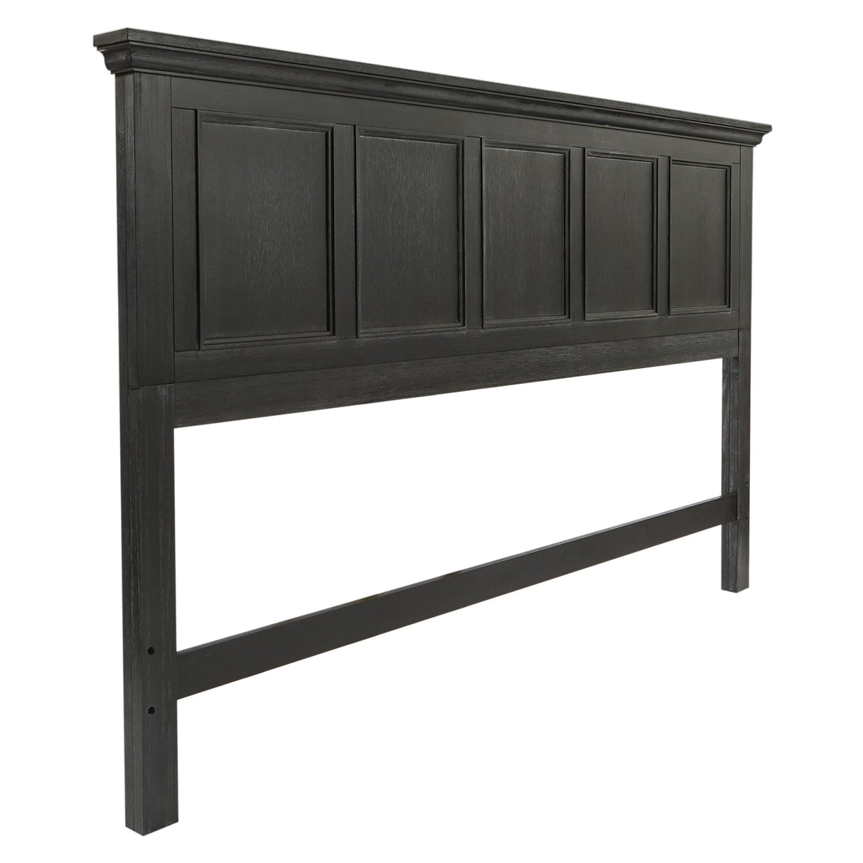 Office Star Products OSP Home Furnishings Farmhouse Basics King Headboard Only, Rustic Black Finish Office Star Products