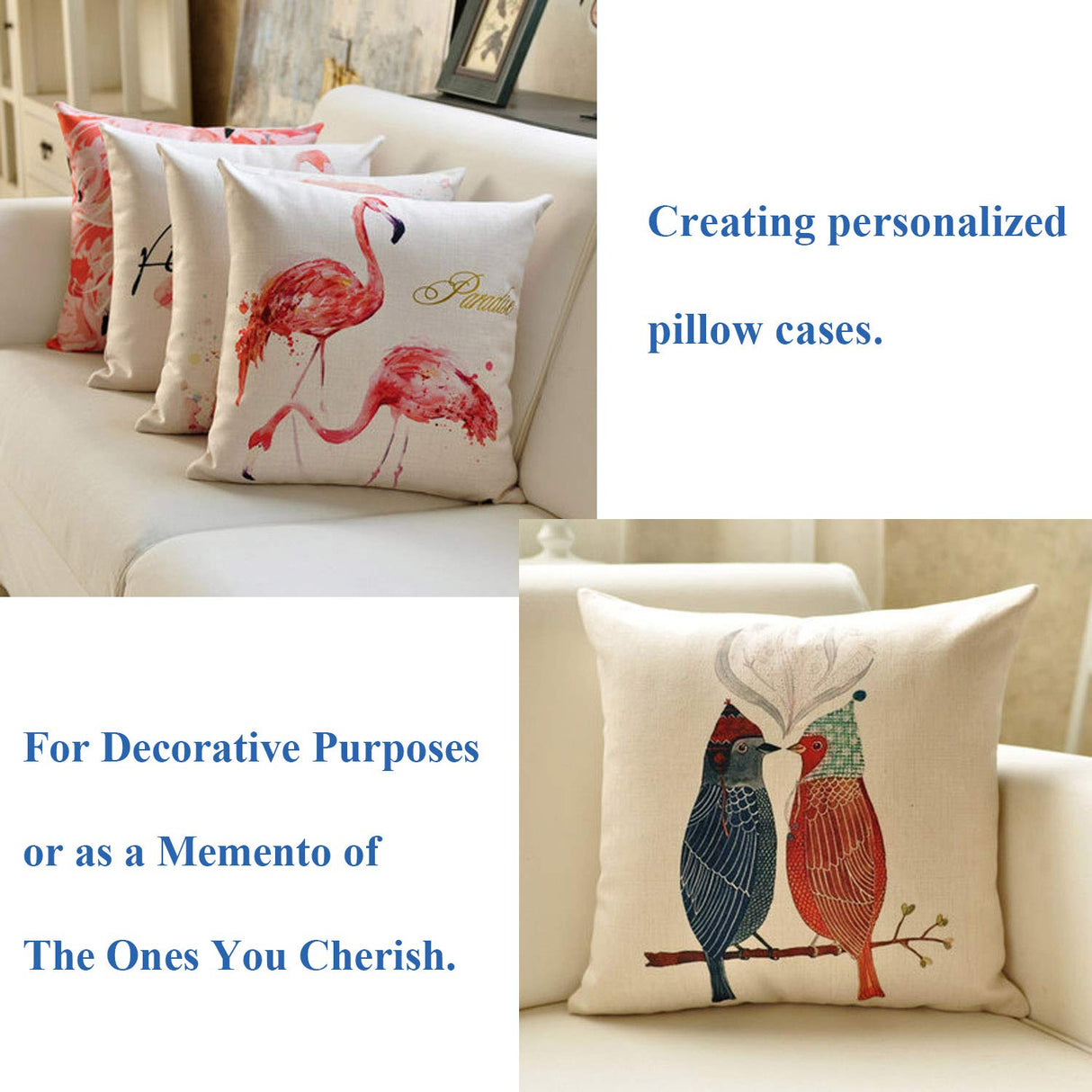 16 X 16 Inch 4 PCS Beige Sublimation Blanks Linen Throw Pillow Case Cushion Cover Pillowcase Shams for Sofa Vinyl Projects DIY Personalized Heat Press Printing NO Pillow Insert Decorative Square FUKiss