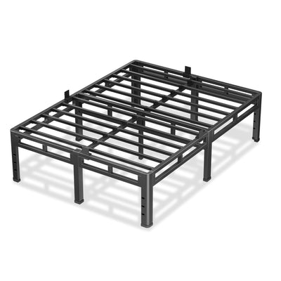 NKZ 18 Inch King Size Bed Frame, Metal Bed Frame & Box Spring 2 in 1 Platform with Round Corner Legs, 4000Lbs Heavy Duty Metal Frame, Mattress Slide Stopper, Headboard Hole, Noise-Free, Easy Assembly