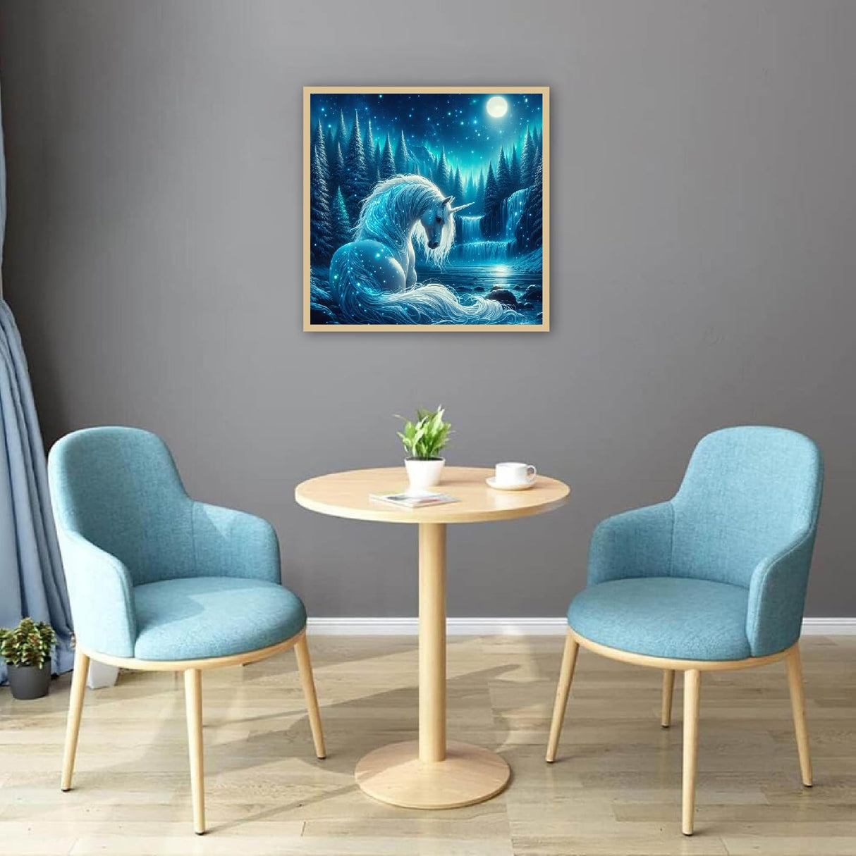 JFYHAB Animal Unicorn Diamond Art Kits for Adults,5D Forest Diamond Painting Kits for Beginner,DIY Moon Diamond Crystal Rhinestones Painting Kits for Home Wall Decor Gift 11.8 X 11.8inch JFYHAB