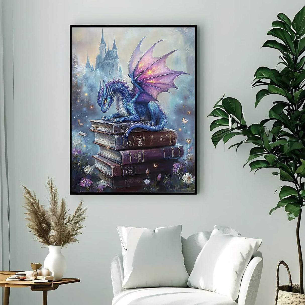 DAZZLEDOTS Dragon Diamond Painting Kits for Adults, Book Diamond Art Kits for Adults Beginner, 5D DIY Full Drill Diamond Dots Paintings for Home Wall Decor Gift 12X16 Inch DAZZLEDOTS