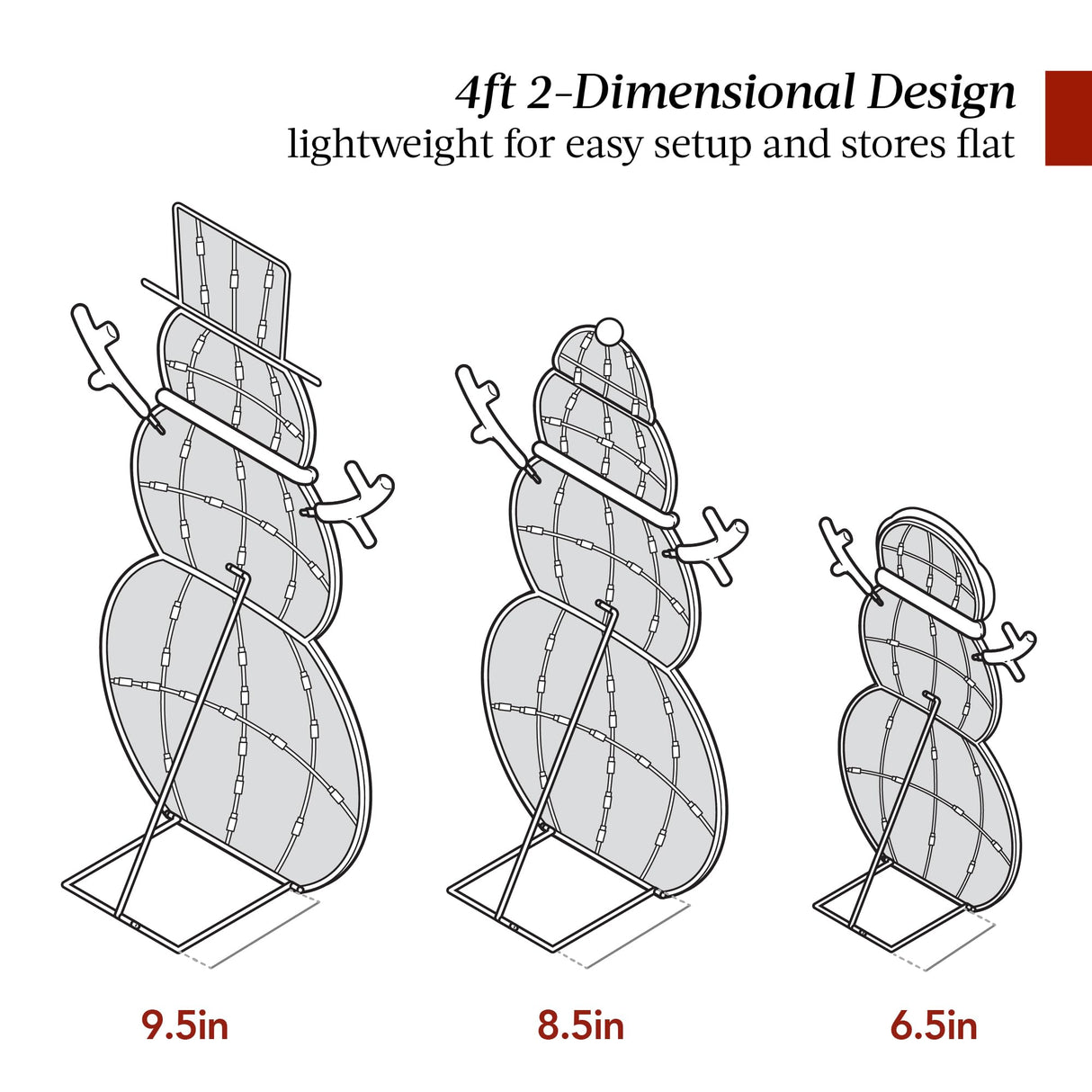 Best Choice Products 4ft 3-Piece 2D Lighted Christmas Snowman Family Set, Large Outdoor Yard Decor Holiday Decoration w/ 135 Twinkling LED Lights Best Choice Products