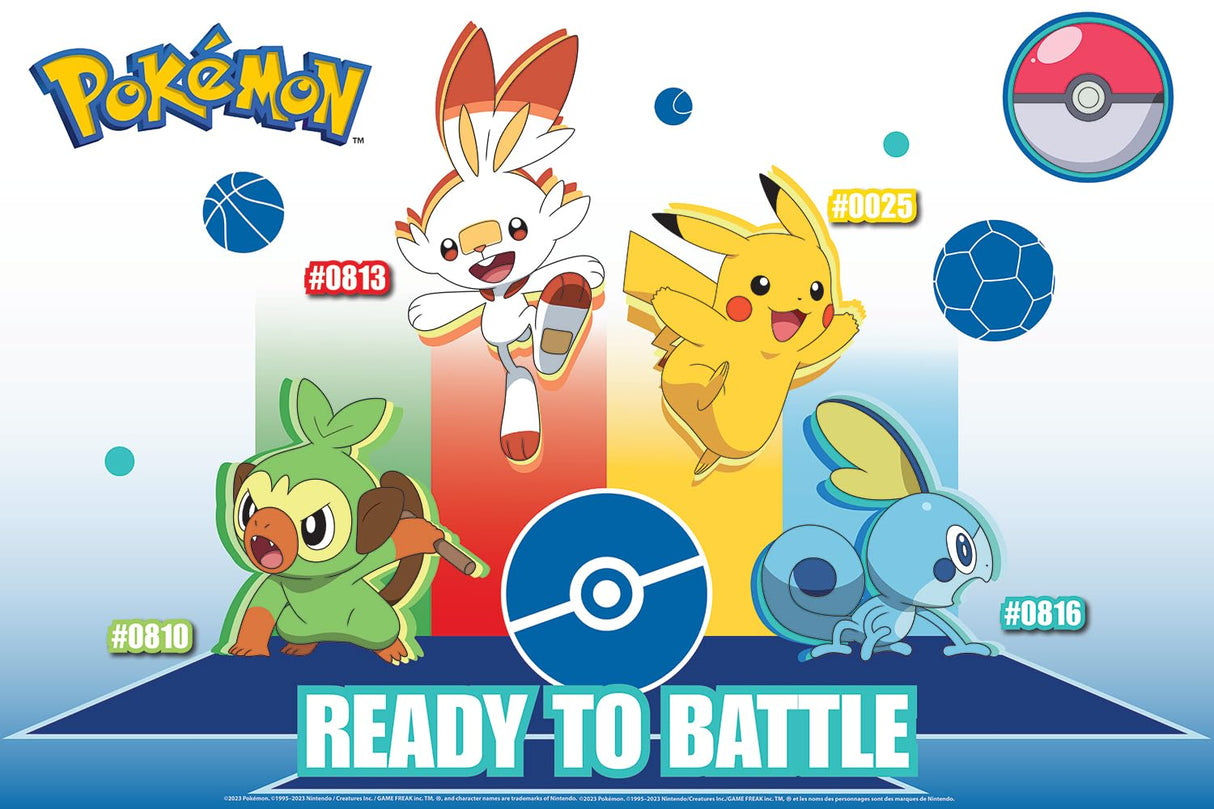 Buffalo Games - Pokemon - Floor Puzzle - 50 Piece Jigsaw Puzzle for Families -Challenging Puzzle Perfect for Game Nights - Finished Size is Buffalo Games