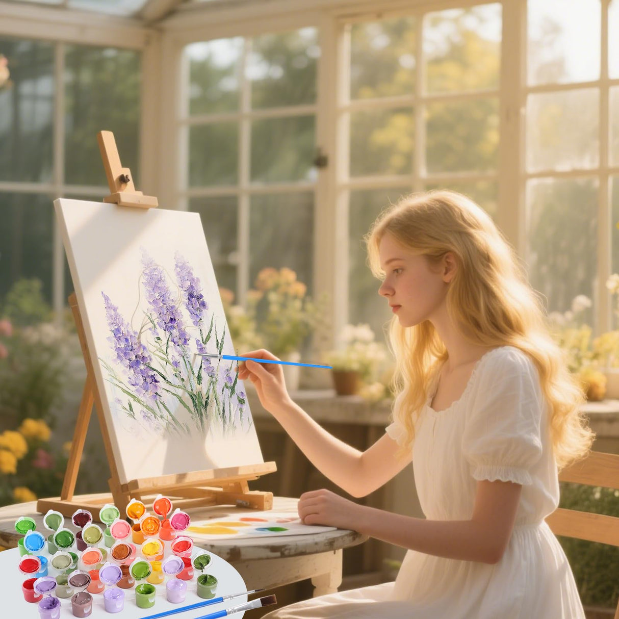 LAENAKR Halloween Paint by Numbers Kit for Adults, Fall Farm Pumpkins Paint on Canvas Skull Art Digital Oil Painting Kits Perfect for Thanksgiving DIY Gifts Home Wall Decoration 20" x 16" LAENAKR