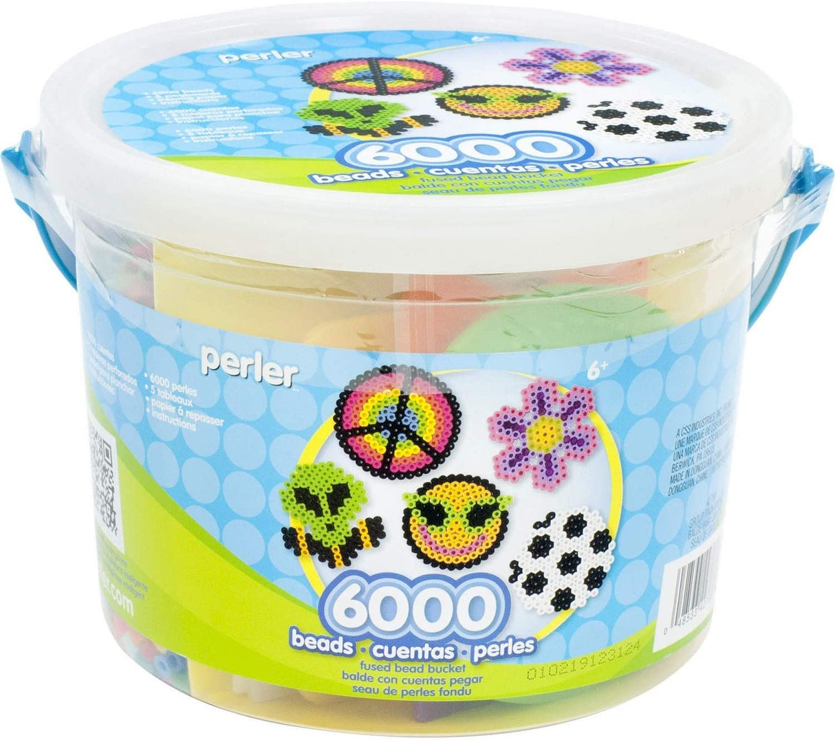 Perler Multi Mix Assorted Fuse Bead Bucket, 6000 pcs Perler