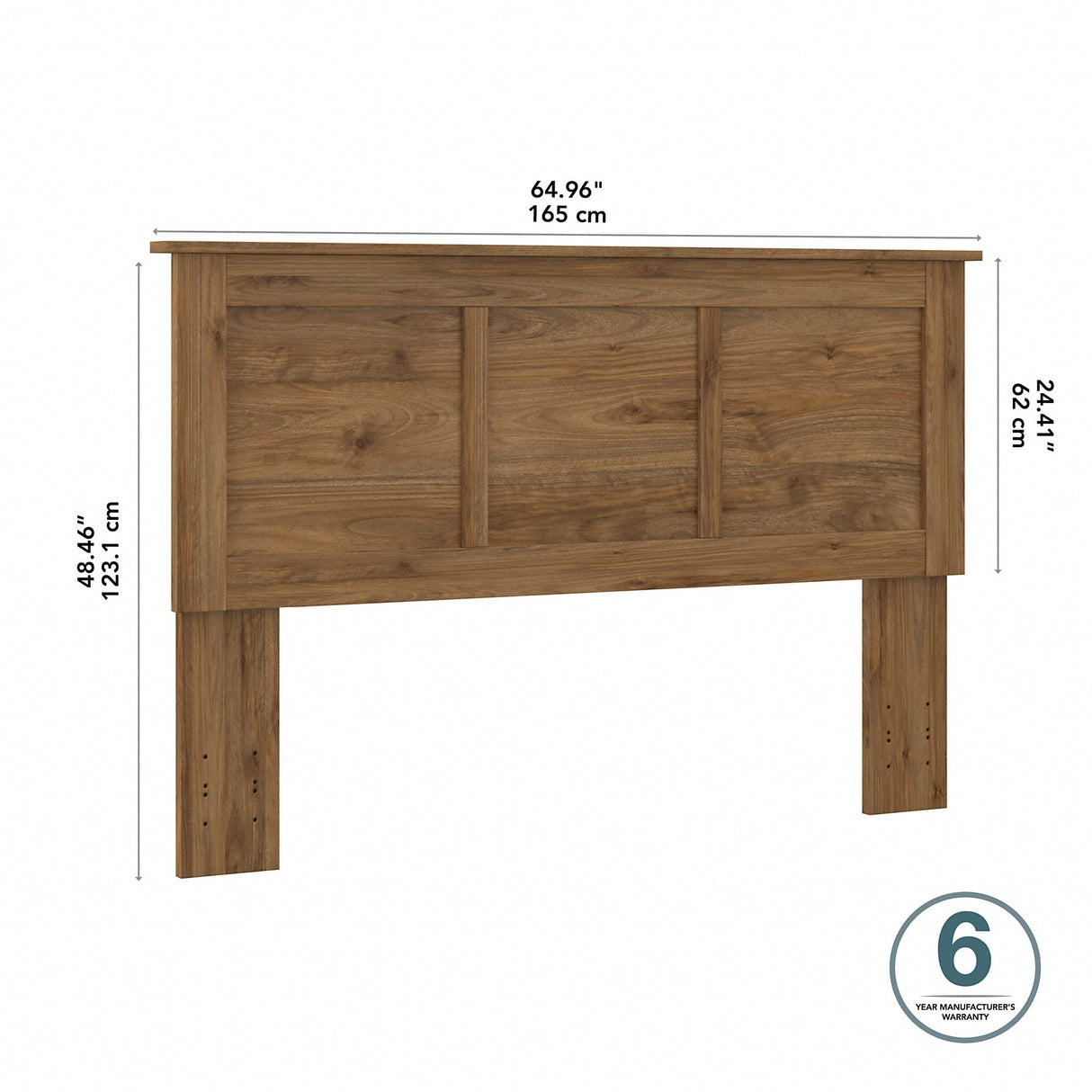 Bush Furniture Somerset Full/Queen Headboard in Fresh Walnut Finish Bush Business Furniture