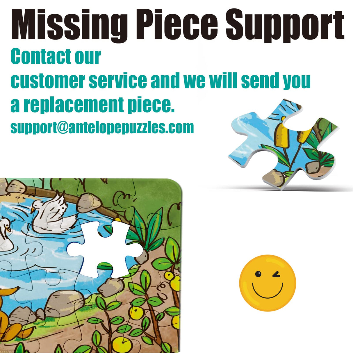 Antelope - 500 Piece Large Format Jigsaw Puzzle for Adults, Dog Park Jigsaw Puzzles 500 Pieces, Large Pieces, No Dust Puzzles for Senior Citizen, 500 PC, Non-Glare Finish, Interlock Smoothly ANTELOPE