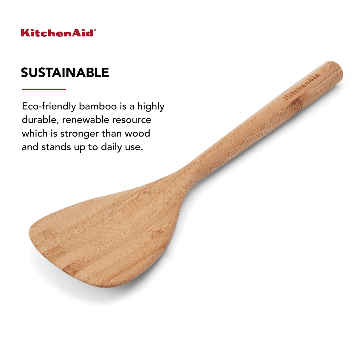 KitchenAid Universal Bamboo Short Turner, One size, Wood KitchenAid