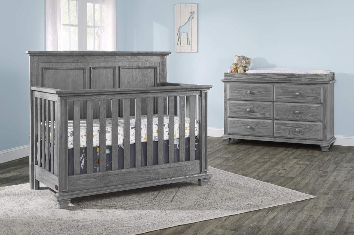 Oxford Baby Kenilworth 4-in-1 Convertible Baby Crib, Graphite Gray, GreenGuard Gold Certified Oxford Baby