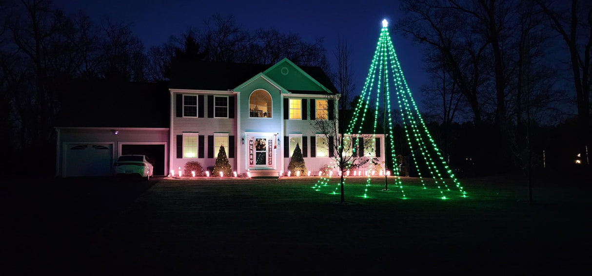 Service First Dreamlight V3 Flagpole Christmas Tree LED Light Kit for use with 20FT to 30FT flagpoles Service First
