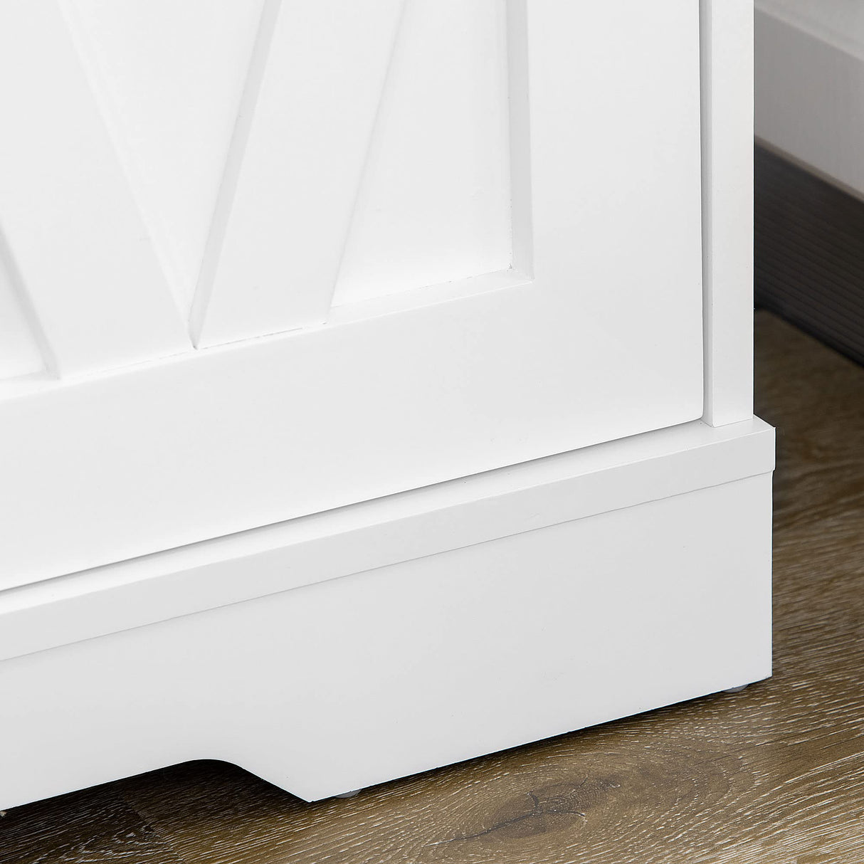 HOMCOM 70.75" Farmhouse Tall Kitchen Pantry Storage Cabinet, Freestanding Cabinets with Doors and Shelf Adjustability, 4 Door Kitchen Shelf Storage with 4 Tiers, White HOMCOM