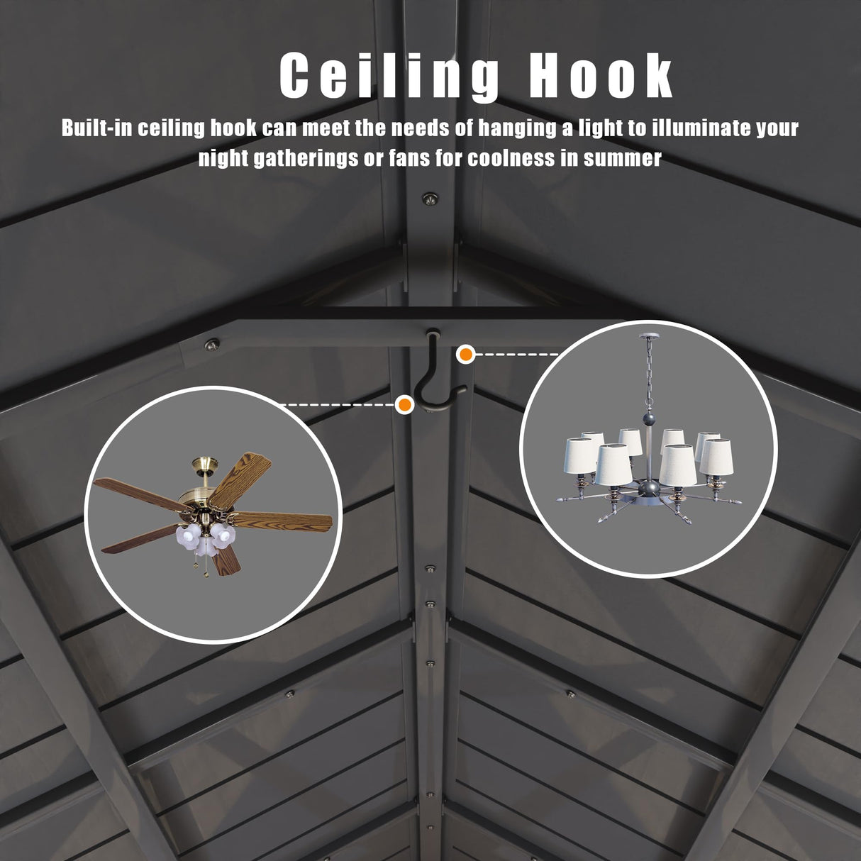Gardenbee Wood Gazebo 13 x 11 ft. Wood Patio Gazebo Cedar Framed Gazebo with Steel Frame Gable Roof Hardtop Gazebo for Patio, Garden, Lawns, Parties Gardenbee