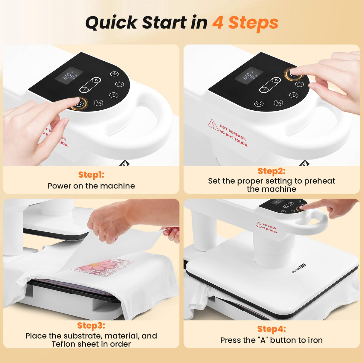 AKEYDIY New 15x15 Swivel Auto Heat Press Machine for T-Shirts, 360° Swing Away Heat Press with Auto Press Release, Heat Up Fast (One-Workstation) AKEYDIY