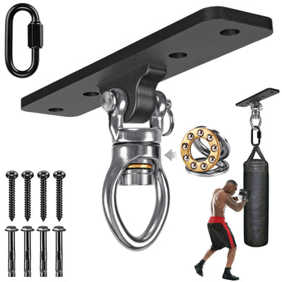 Kipika Heavy Bag Hanger - Heavy Duty Punching Bag Mount Steel Hanger Bracket, Ceiling Wall Mount Wood Beam Hook Holder for Boxing, Kickboxing, Muay Thai, and Home Gym Fitness Equipment