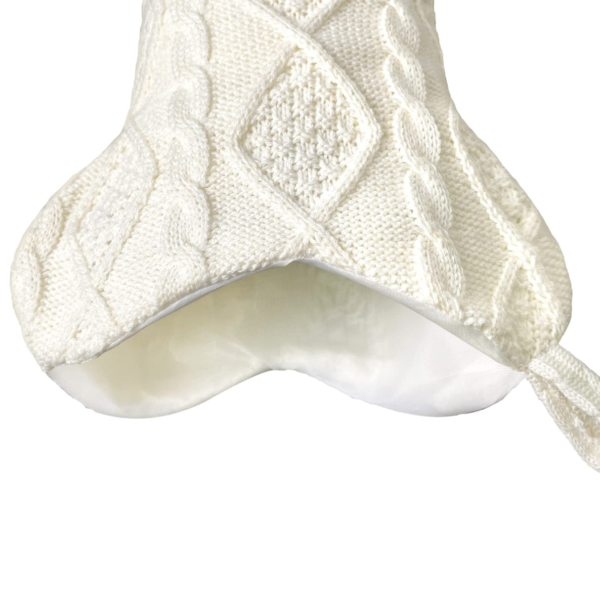 Malier Dog Christmas Stocking, Knit White Christmas Stocking for Dogs, Bone Shape Dog Stocking Christmas Large Pet Stockings Hanging Dog Christmas Stocking for Dogs Cats Pets (White) Malier