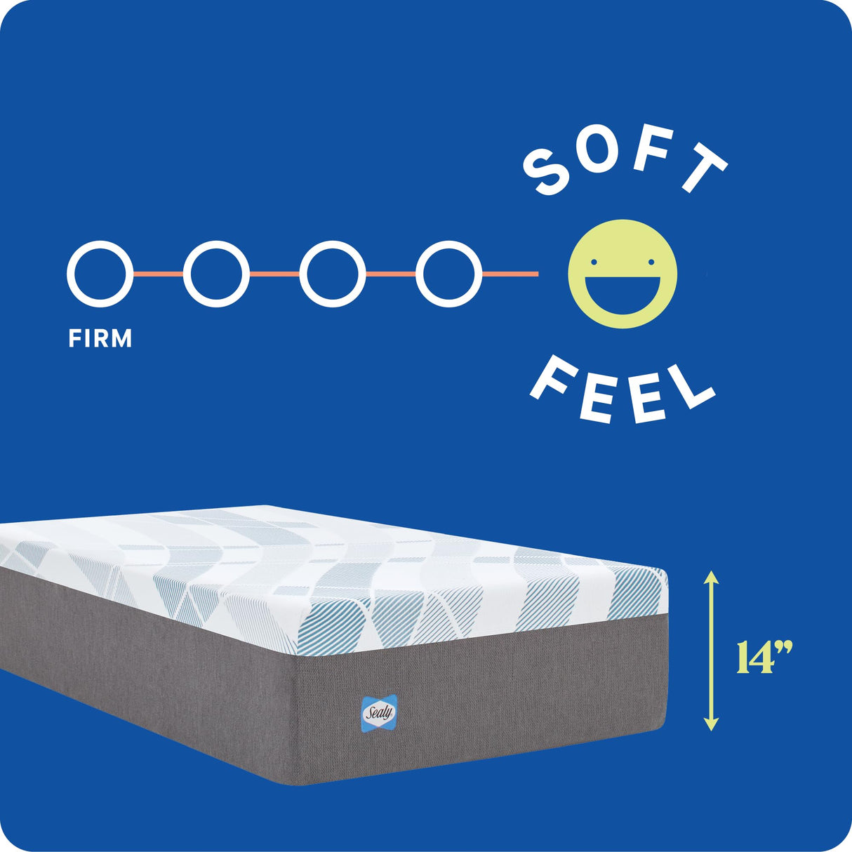 Sealy Dreamlife 14” Hybrid Mattress-in-a-Box, Queen, SealyComfort Gel Memory Foam, SealyResponsive Encased Coils, Machine Washable Cover Sealy
