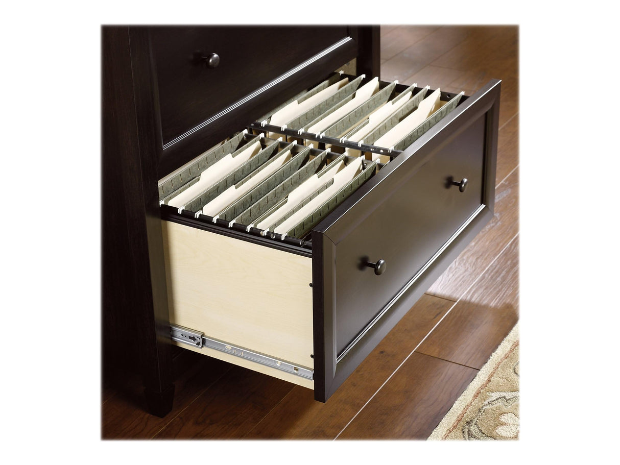 Sauder Edge Water Lateral File, L: 33.31" x W: 23.47" x H: 29.37, Estate Black finish Sauder