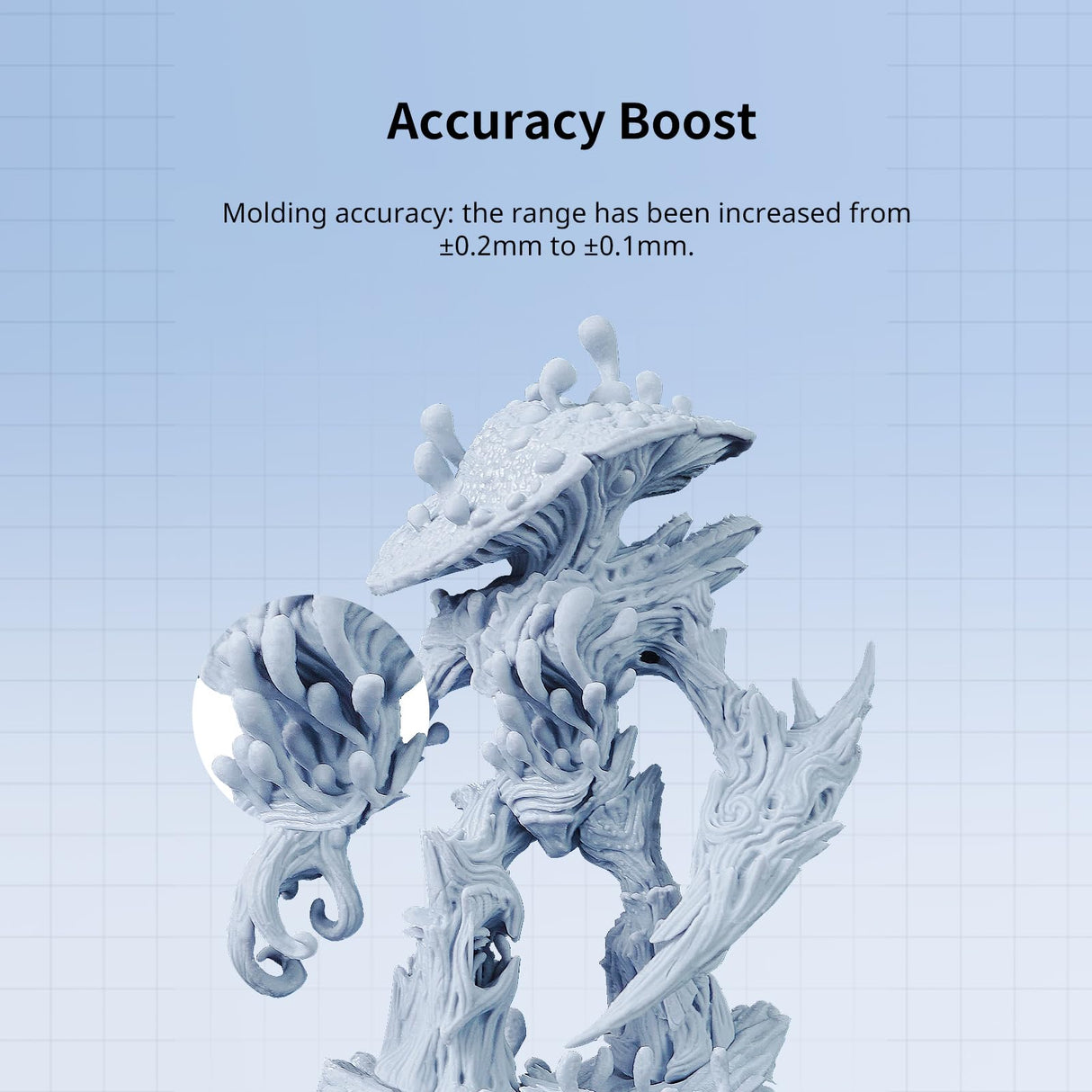 ANYCUBIC Standard 3D Printer Resin Plus, 405nm SLA Fast UV-Curing Resin, High Precision & Rapid Photopolymer for 8K/14K/16K Capable LCD/DLP/SLA 3D Printing (Clear, 1000g) ANYCUBIC