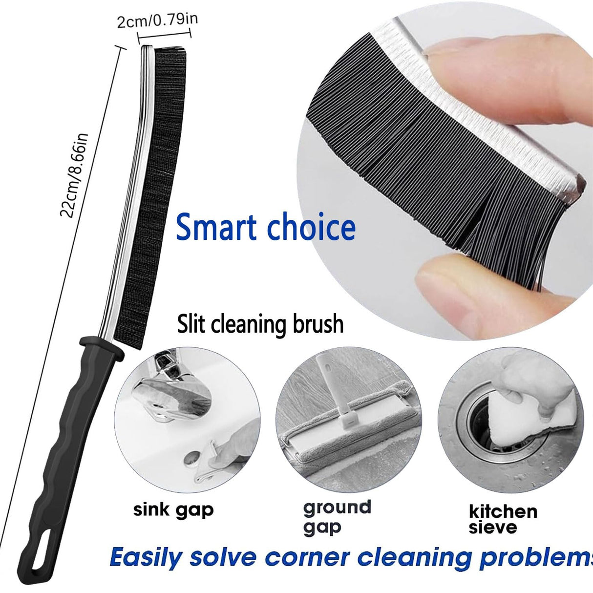 Gap Cleaning Brush, Dead Corners Multifunctional Brushes,Bathroom Crevice Gaps Cleaning Brush,Clean The Dead Corners of Bathroom Kitchen Tiles for Bathroom Kitchen Tiles Window Slots (5pcs) TURUM
