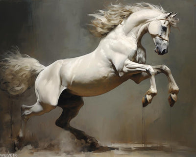 WUIVCTR Paint by Numbers Horse for Adults, Acrylic Oil Painting by Numbers Kits for Beginner with Paintbrushes Brushes Art Crafts Canvas for Home Decor 16x20inch / 40x50cm