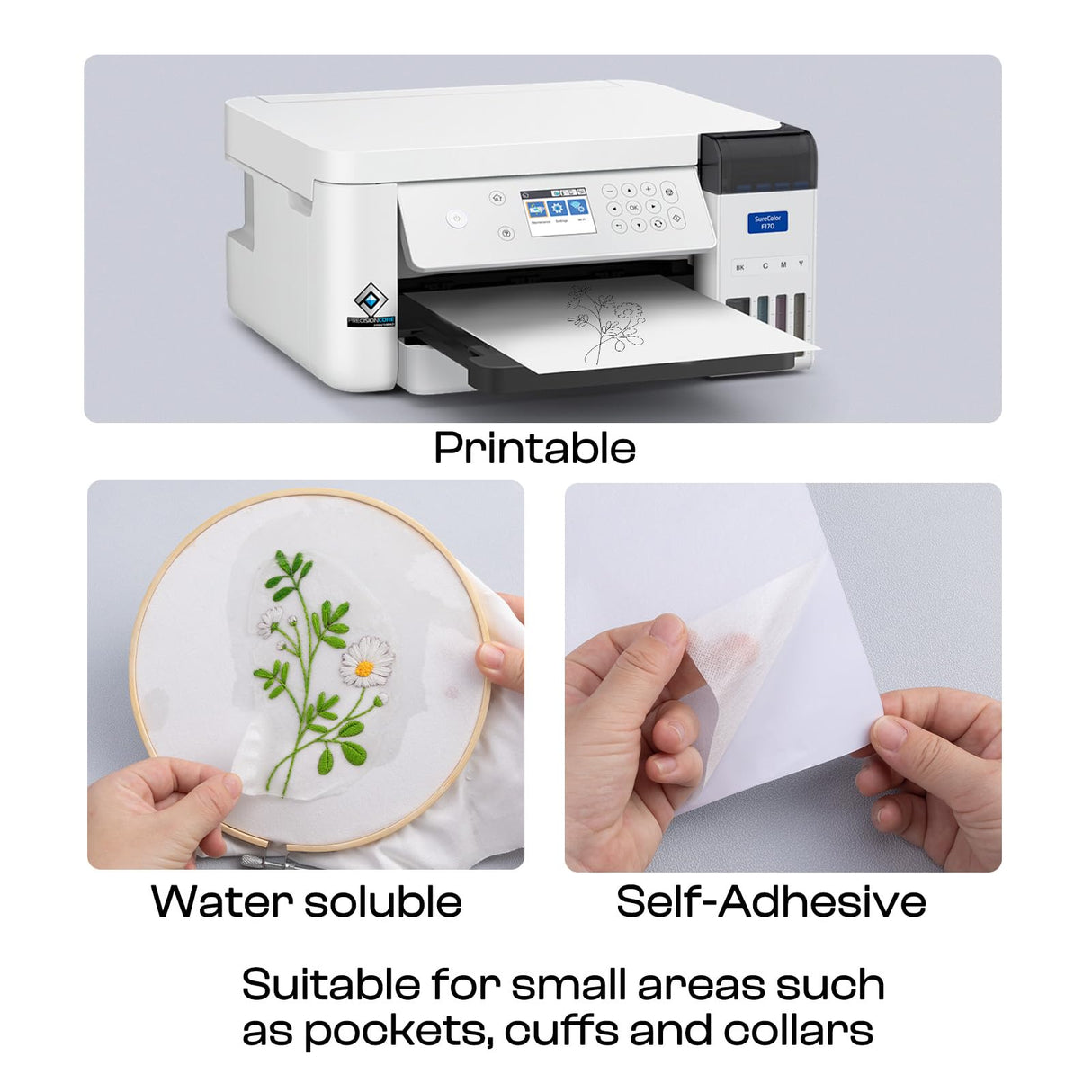 Caydo Embroidery Kit with Water Soluble Embroidery Stabilizer Including 2Pcs Embroidery Hoops, 100 Color Threads, Embroidery Fabric, and Cross Stitch Tool Embroidery Starter Kits for Adults Beginners Caydo