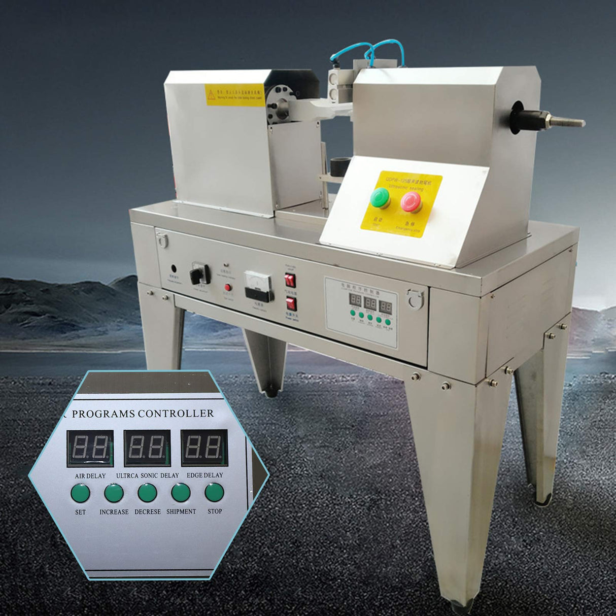 CNCEST Sealer Machine,1200W Industrial Ultrasonic Plastic Tube Sealer ,Cutter Diameter 3.15" Soft Plastic Composite Hose Sealer Tube Sealing Machine Welder for Plastic Tube Cosmetics Toothpaste CNCEST