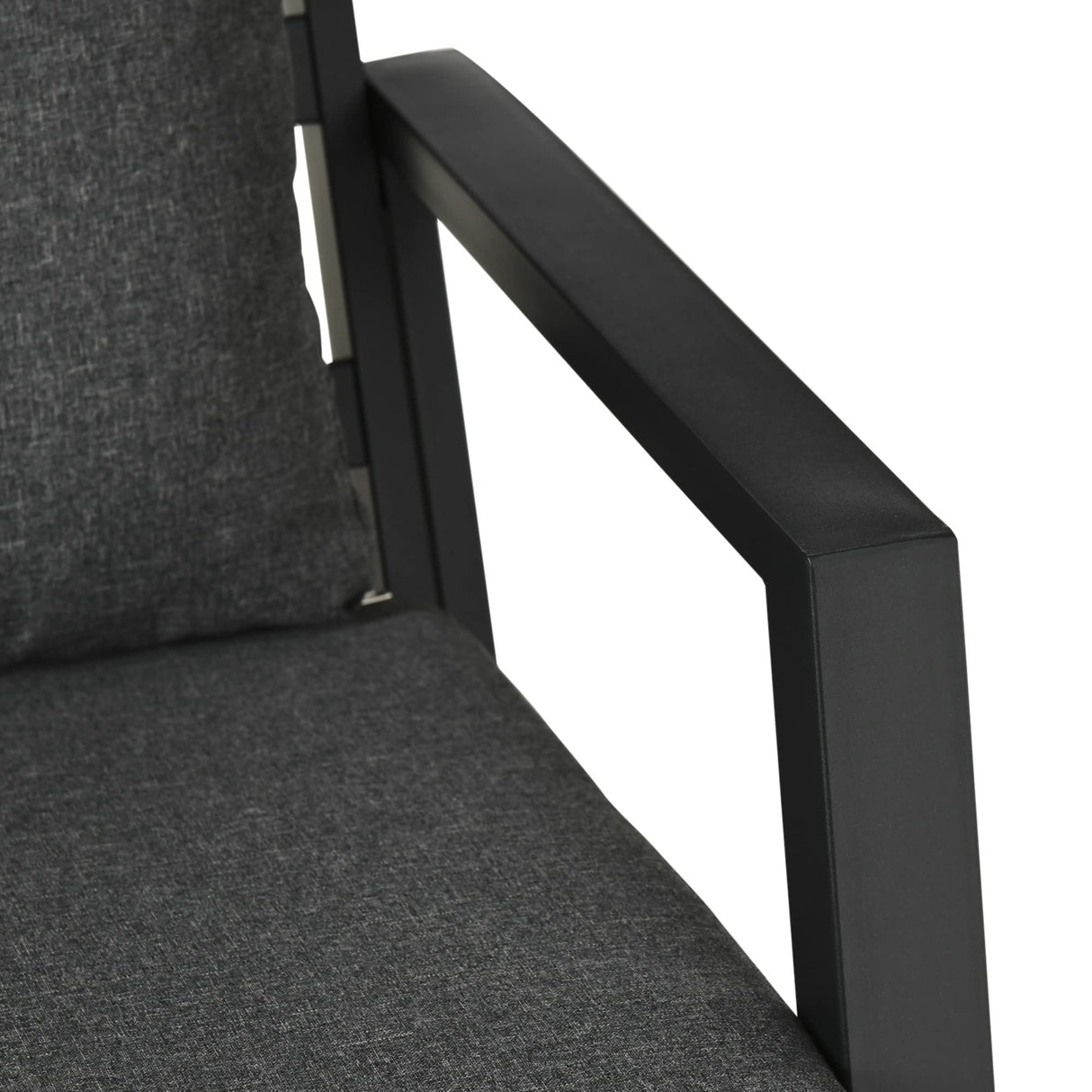 Outsunny 4 Piece Patio Furniture Set, Outdoor Conversation Set with Armchairs, Loveseat, Coffee Table and Cushions for Backyard, Poolside, Lawn and Garden, Black Outsunny