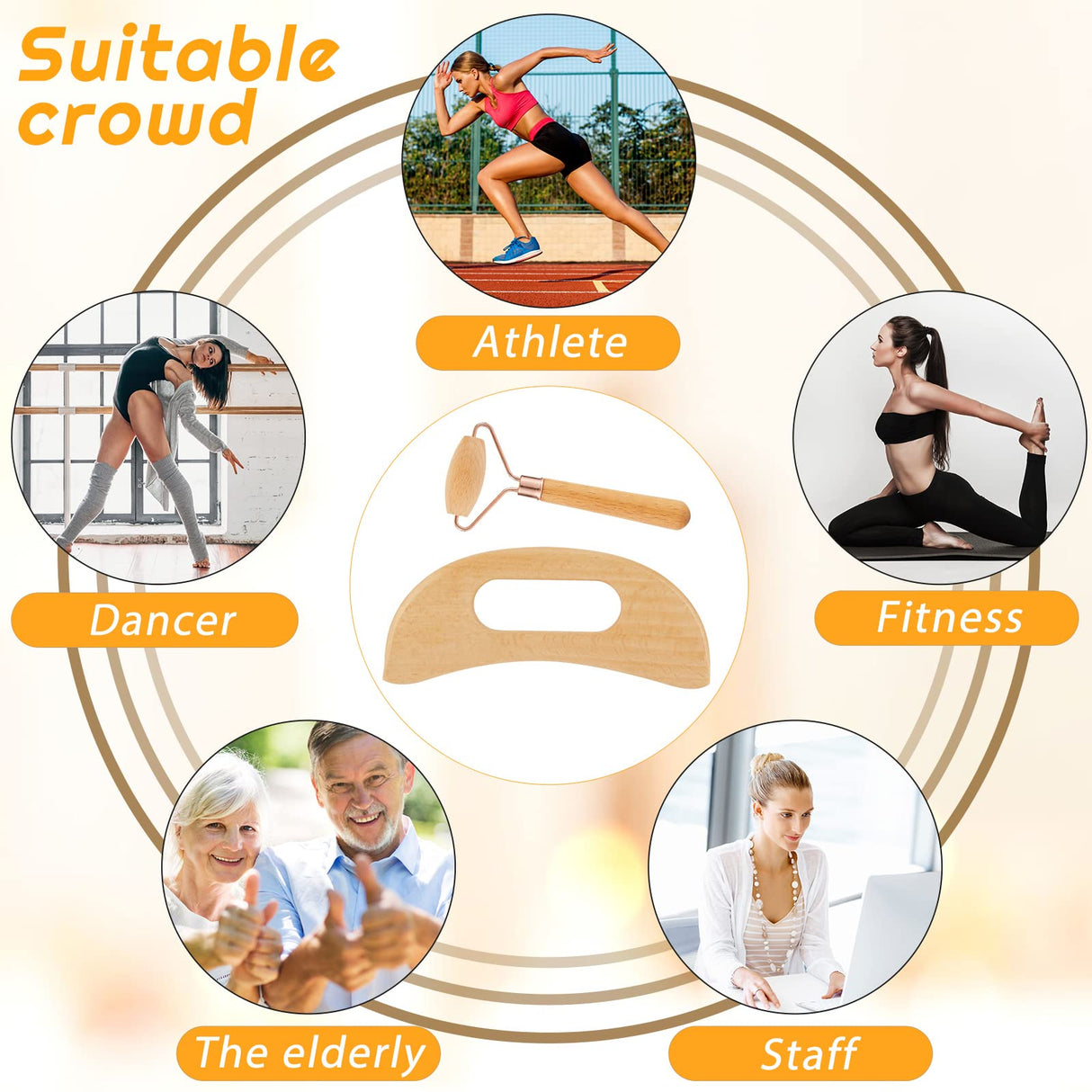 16-in-1 Wood Therapy Massage Tools Set Maderoterapia Kit Therapy Tools for Body Sculpting Muscle Pain Relief Lymphatic Drainage Women Face Wood Roller Fascia Massage Boao