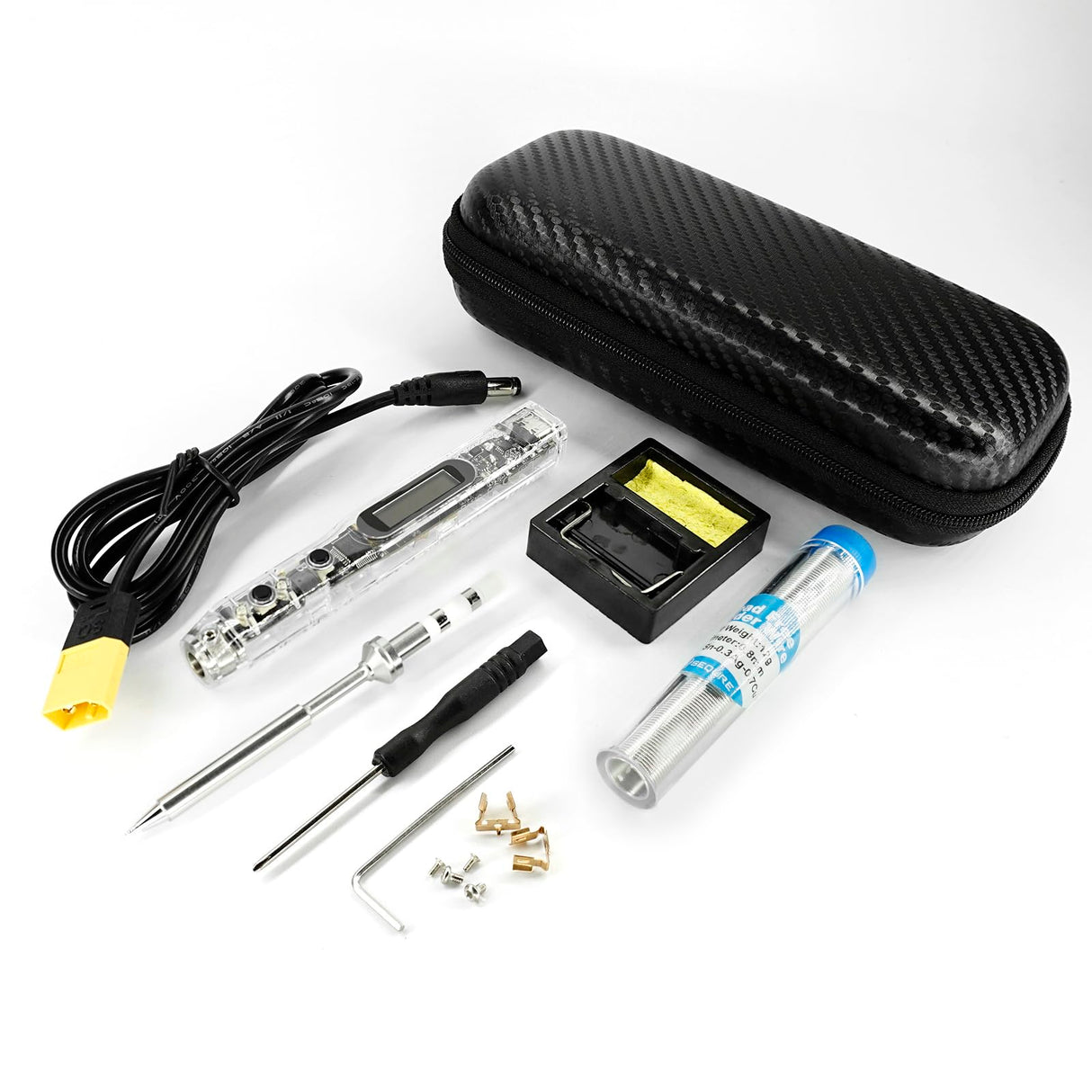 SEQURE SI012 Soldering Iron Kit, 68W Portable Soldering Iron Electric, Fast Heating, DC+PD Power Input, Digital OLED Display, Constant Temperature, Auto Sleep Welding Tool, TS-B2 Soldering Tip, XT60 SEQURE