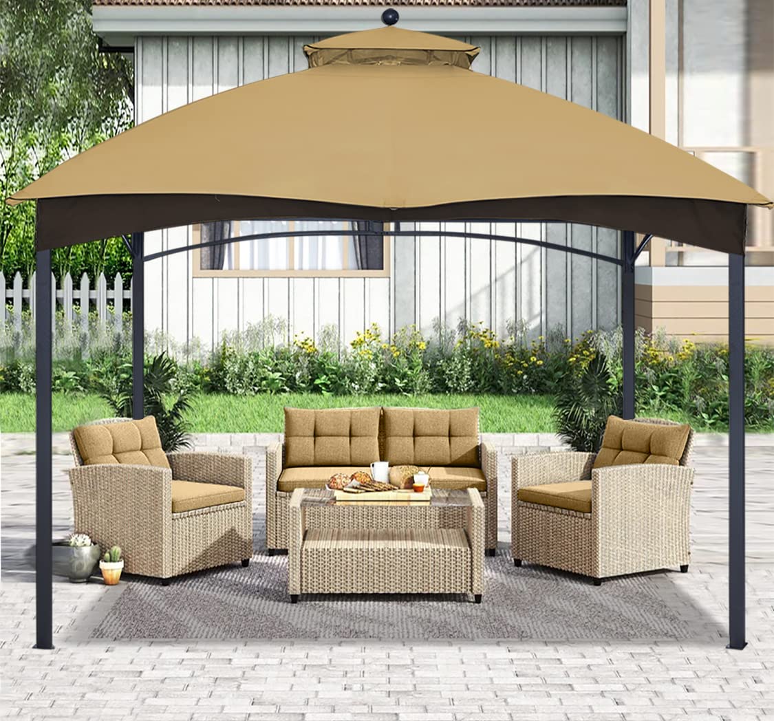 ABCCANOPY Gazebo Replacement Canopy Top for Lowe's Allen Roth #GF-12S004B-1, Beige ABCCANOPY