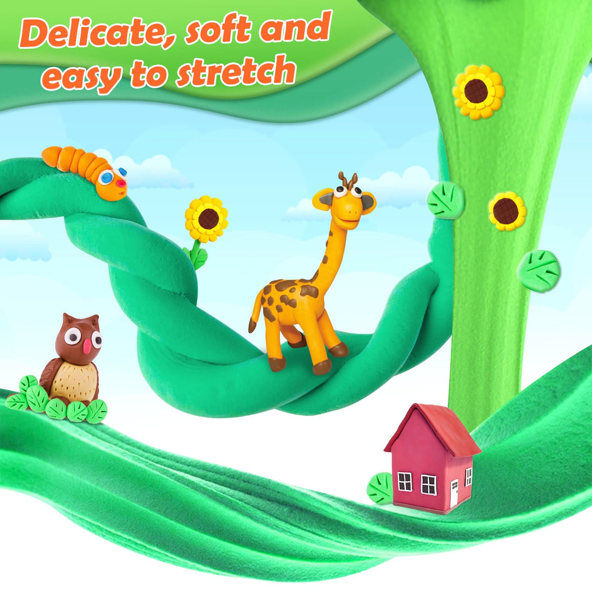 ESSENSON Air Dry Clay 100 Colors, Modeling Clay for Kids, DIY Molding Magic Clay, Gift for Kids ESSENSON