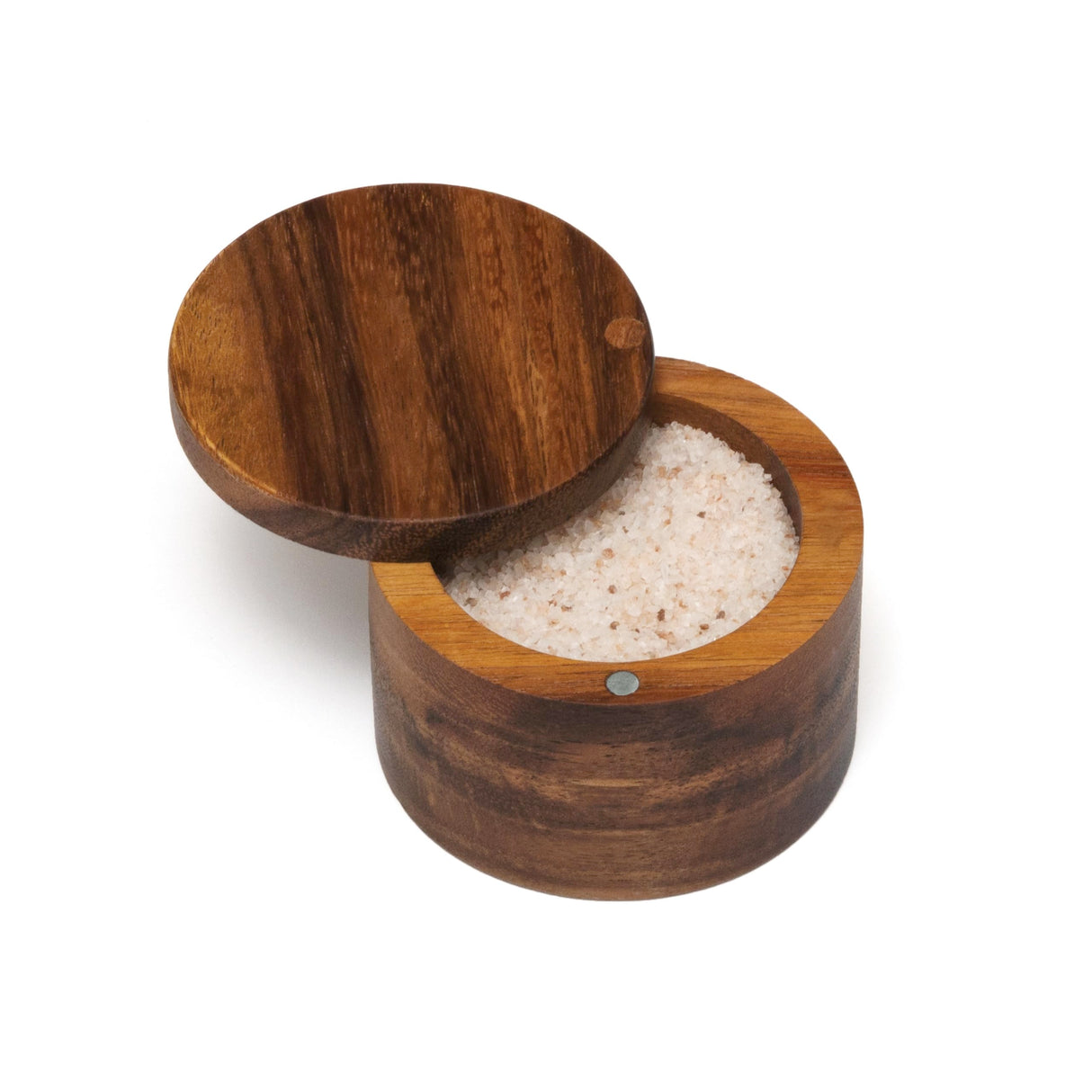 Lipper International Acacia Wood Salt or Spice Box with Swivel Cover, 3-1/2" x 2-1/2" Lipper International