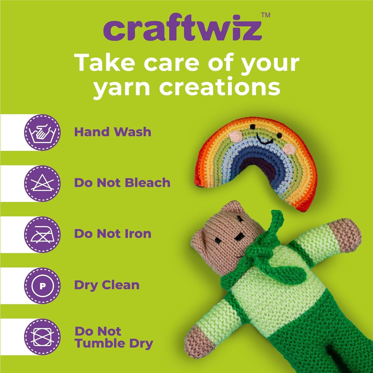 CRAFTWIZ 100% Acrylic Yarn for Crocheting and Knitting - 30x20g Skeins of #4 Worsted Weight, 1200 Yards of Soft Yarn, Perfect for Amigurumi and Other Small Crafts Projects Craftwiz