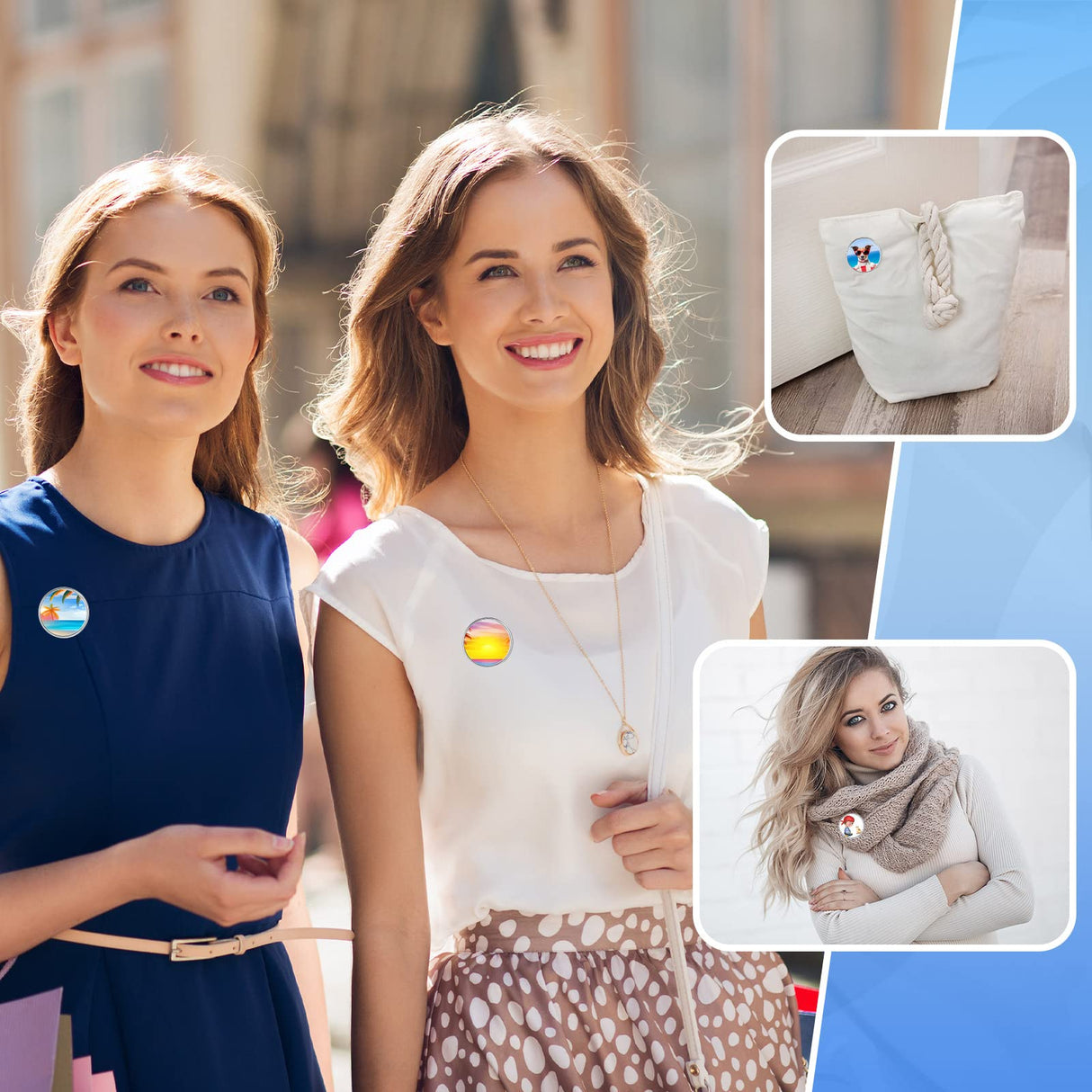 Zeyune 100 Pcs Sublimation Pins Buttons Bulk Round Sublimation Buttons Blanks with Pins DIY Button Badge Kit Sublimation Silver Blank Aluminum Sheet with Butterfly Pin Backs for DIY Craft Zeyune