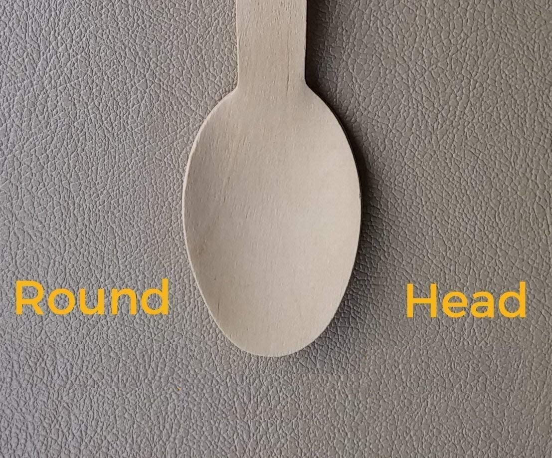 Gmark 100 ct Wooden Spoons, 6.5" Length, No Plastic Earth-Friendly, Disposable Biodegradable Wooden Cutlery, Green Product (Bag of 100pcs) GM1045 Gmark