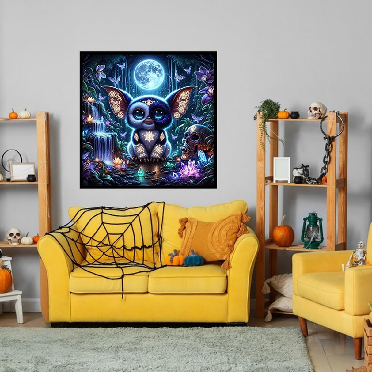 CHWGLFGG 5D Diamond Art Kits for Adults Beginners, Enchanted Forest Animal Diamond Painting Kits, DIY Full Round Drill Paint by Diamonds Dot Gem Art for Adults, Home Wall Decor 13.7X 13.7 Inch CHWGLFGG