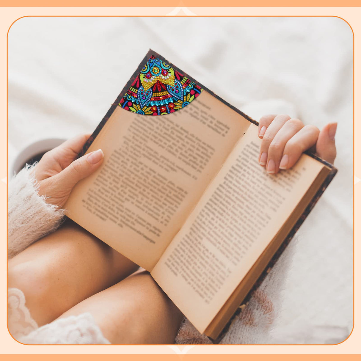 Ireer 12 Pcs 5D Diamond Painting Corner Bookmark Rhinestone PU Leather Diamond Painting Bookmark Triangle Diamond Art Bookmarks for Home Office Beginner Adults Birthday Gift(Trendy Style) Ireer