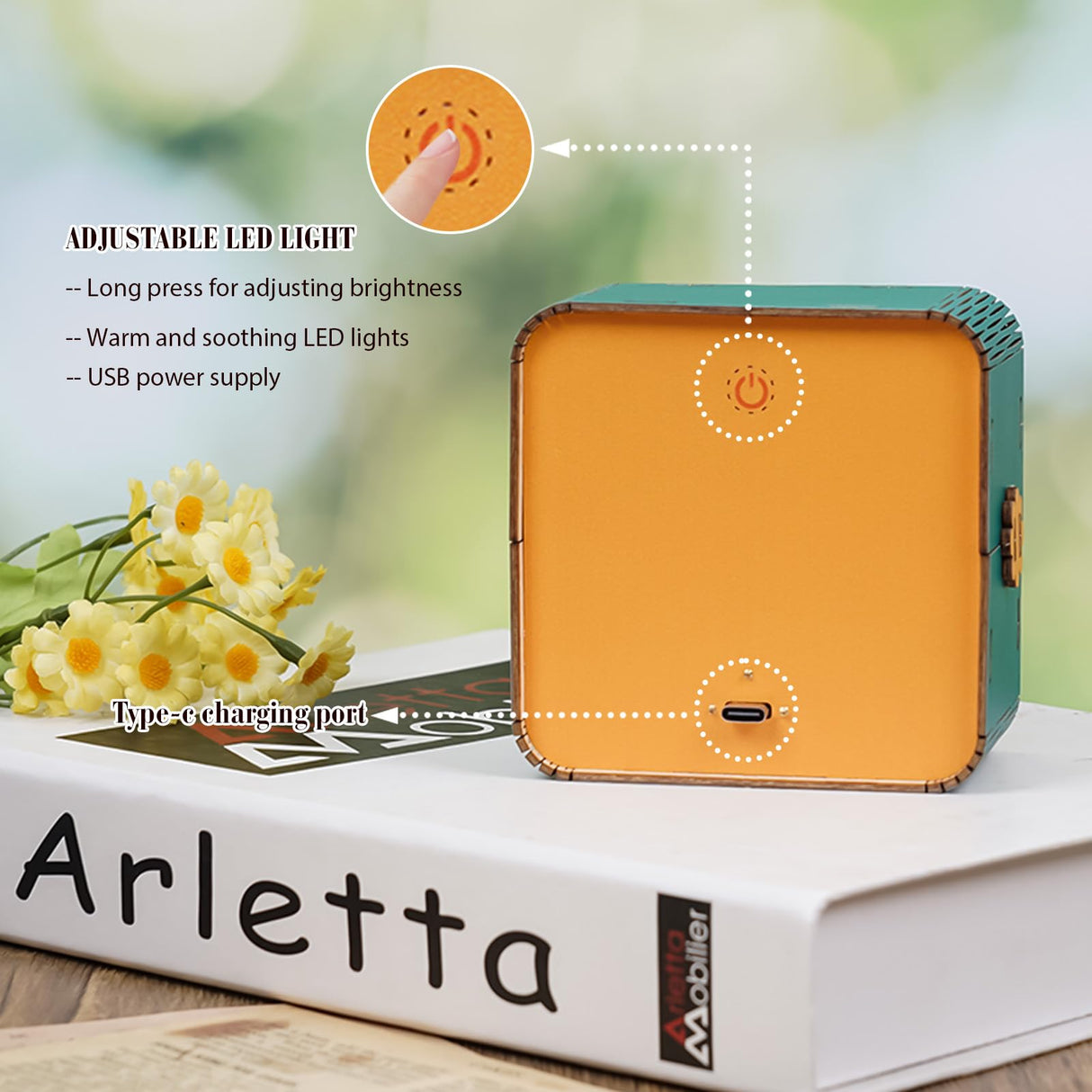 3D Wooden Nightlight Puzzles for Adults, LED Illuminated Wooden-3D Cave Forest, DIY 3D Wood Puzzles Birthday Christmas Family Friend Games(3.7 * 3.7 * 2in) masseruon