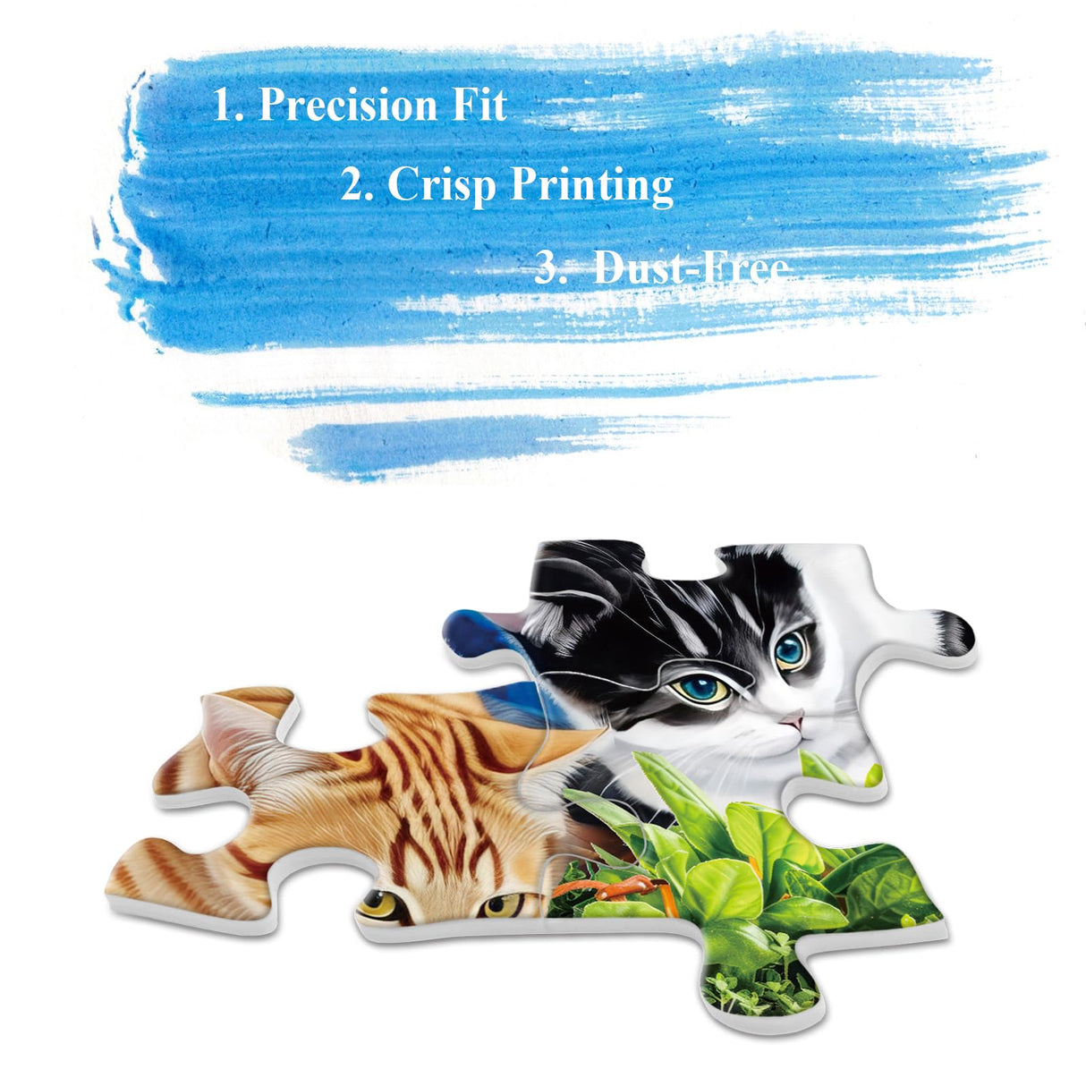 Cat Gardening Cabin Puzzle for Adults 1000 Pieces, Flower Plant Jigsaw Puzzle, Cute Kitten Garden Puzzle BBOLDIN